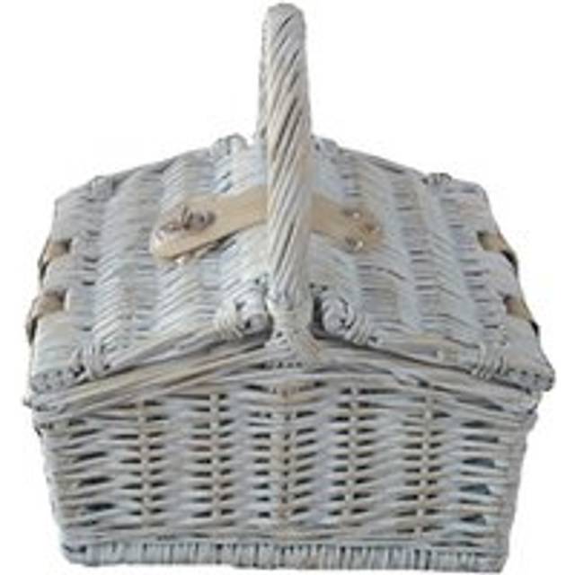 Wicker Provence Mini Farmhouse Empty Picnic Basket - Brown - One Size