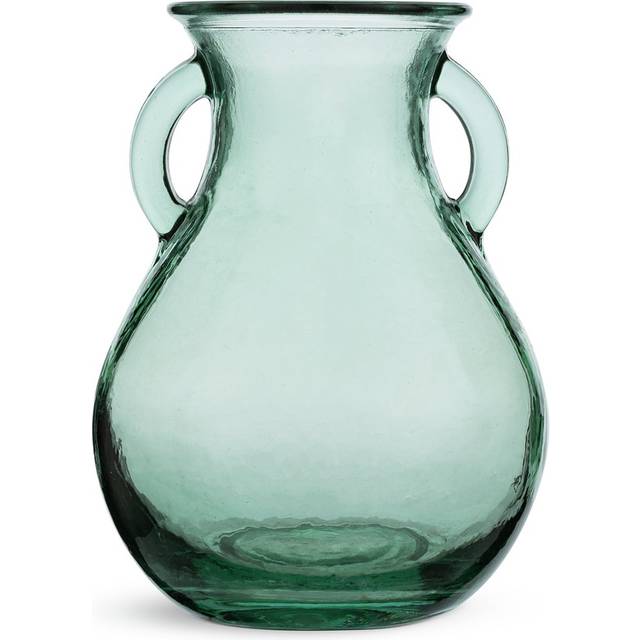 Habitat Small Handled Glass Vase - Green