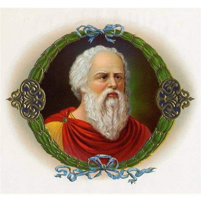 Socrates 470 To 399 Bc Ancient Greek Philosopher Chromolithograph From Early American Twentieth Century Cigar Box Poster Print, 14 x 13