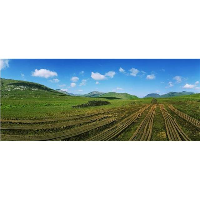 Cut Turf On A Landscape Connemara County Galway Republic of Ireland Poster Print by The Irish Image Collection, 44 x 18 - Large