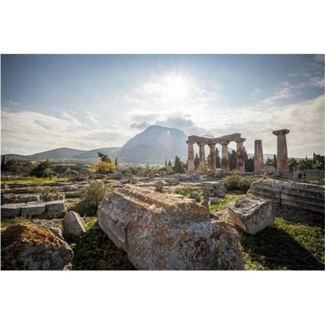 Stone Ruins Temple of Apollo - Corinth Greece Poster Print by Reynold Mainse, 38 x 24 - Large