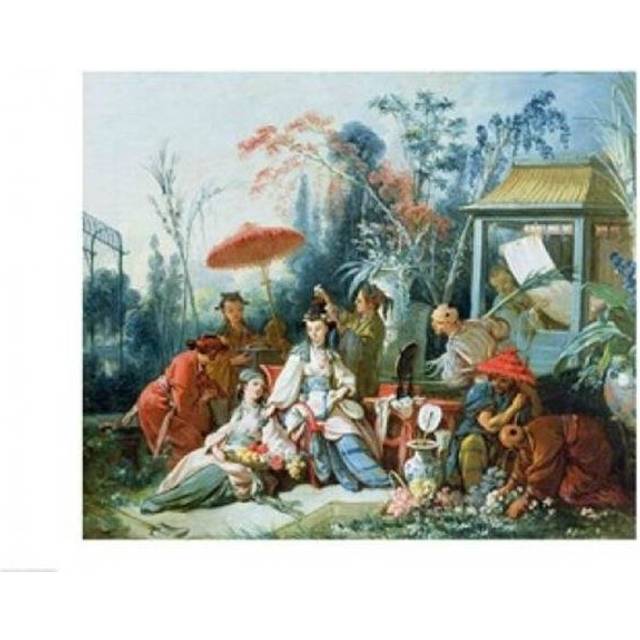 The Chinese Garden C.1742 Poster Print by Francois Boucher - 36 x 24 in. - Large