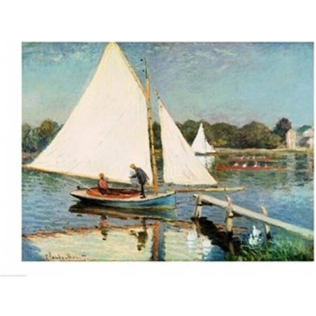Sailing at Argenteuil C.1874 Poster Print by Claude Monet - 36 x 24 in. - Large
