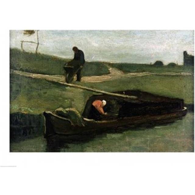 The Peat Boat 1883 Poster Print by Vincent Van Gogh - 36 x 24 in. - Large
