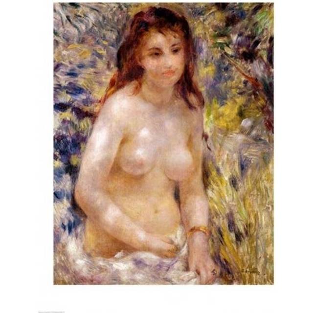 Study Torso Effect of Sunlight Poster Print by Pierre-Auguste Renoir - 24 x 36 in. - Large