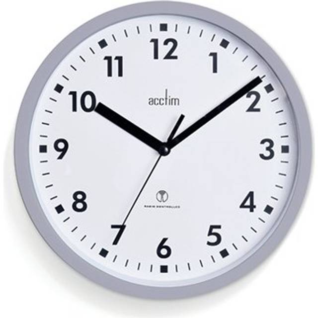 Acctim 74667 Nardo 20cm Radio Controlled Grey Wall Clock