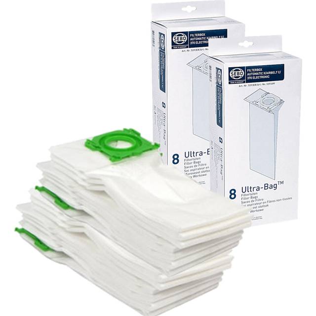 Sebo Vacuum Cleaner Ultra Dust Bags 5093ER - Automatic X Airbelt C Pack of 16