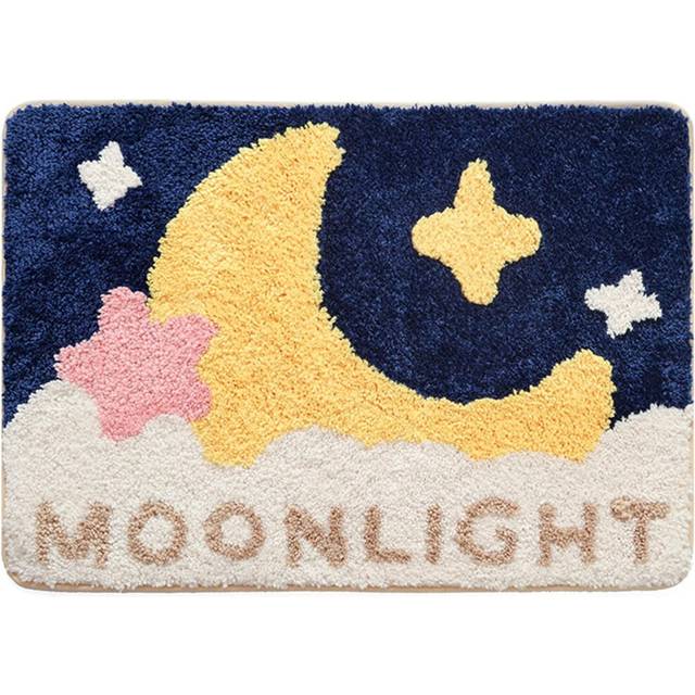 Non-slip Water Absorbent Bath Mat, Machine Washable Bath Mat for Bathtub, Shower and Bathroom 45 x 65 cm, 2 Pieces