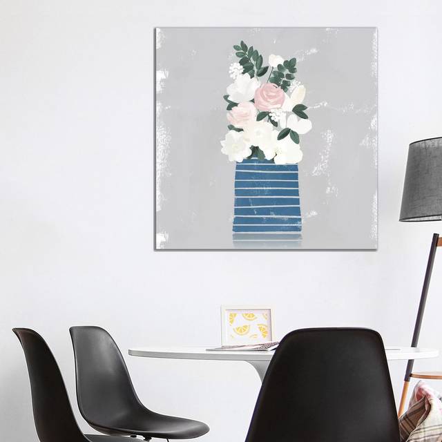 Contemporary Flower Jar II by Northern Lights - Wrapped Canvas Graphic Art (93.98 cm H x 93.98 cm W x 1.91 cm D)