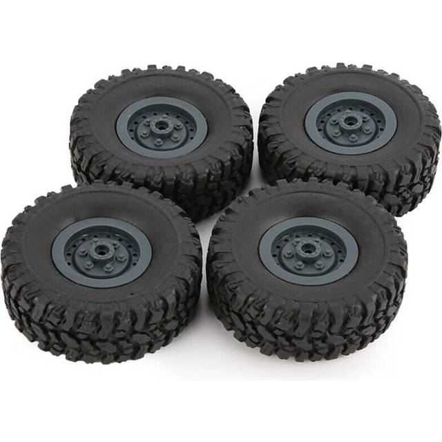 4Pcs Rubber Wheel Rim Tire Tyre for RC 1/16 Climbing Crawler Car WPL B-1/B-24/C-14/C-24/B-16 Truck Model Spare Parts Accessories,Deep Blue