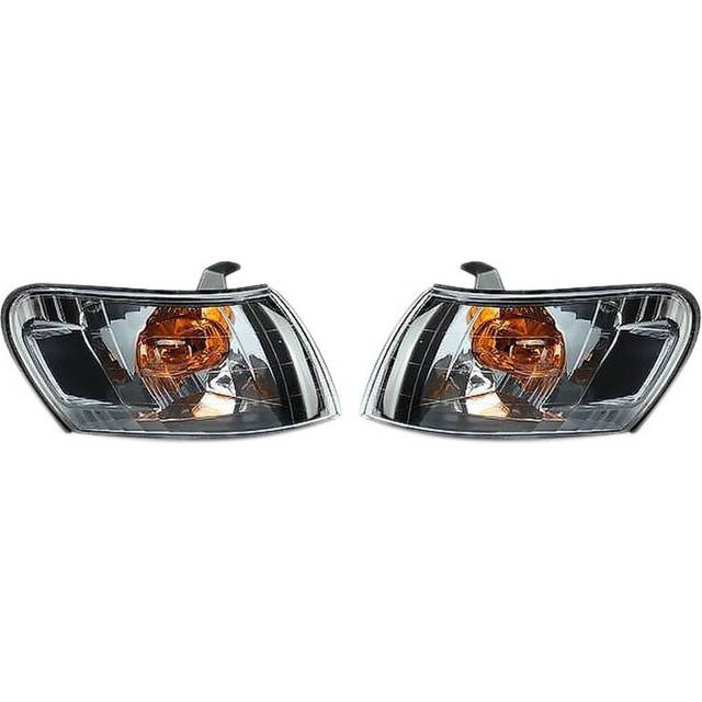 2PCS Car Front Corner Lamp Lights Lens Black for AE100 E100 AE101 1993-1997 Signal Lamp No Wire Harness