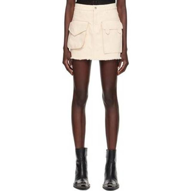 Marques Almeida Off-White Patch Pocket Miniskirt - Off White - UK 4