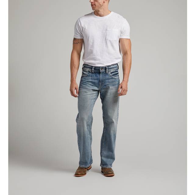 Silver Jeans Men's Relaxed Fit Straight Leg Denim Jeans Light Wash - Size: 31W x 34L