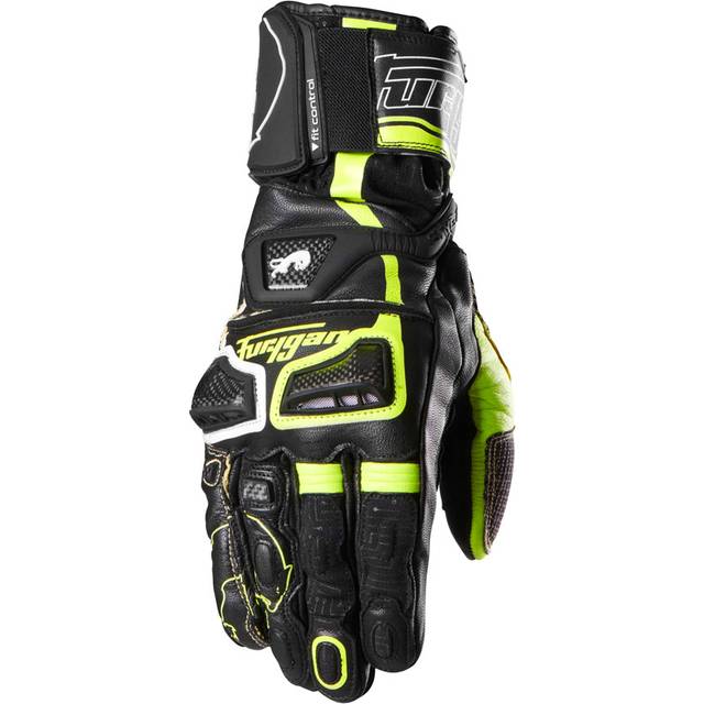 Furygan Styg 20 X Kevlar, gloves , color: Black/White/Neon-Yellow , size: M