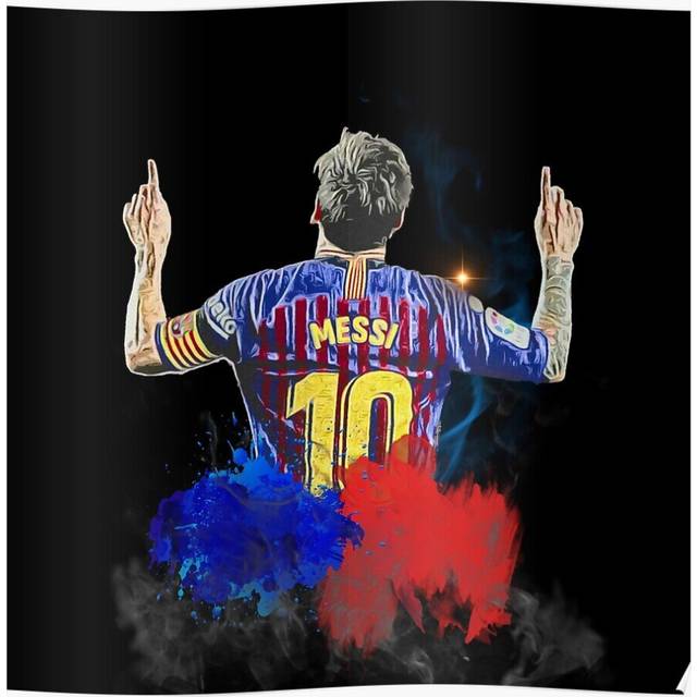 Posters Messi celebration digital artwork 16x20 inch or 20x20 inch Wall Art Soccer Print