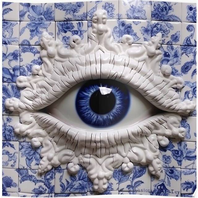 Posters Eye Mosaic Eye tile 16x20 inch or 20x20 inch Wall Art Soccer Print