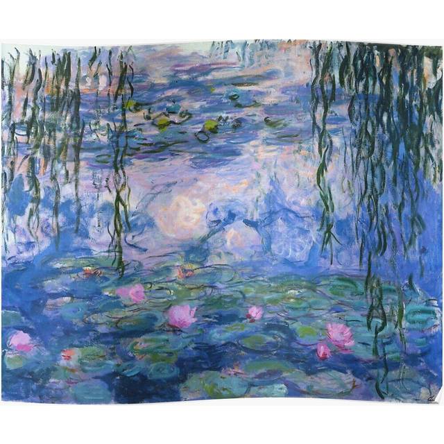 Posters Claude Monet - Water Lilies 16x20 inch or 20x20 inch Wall Art Soccer Print
