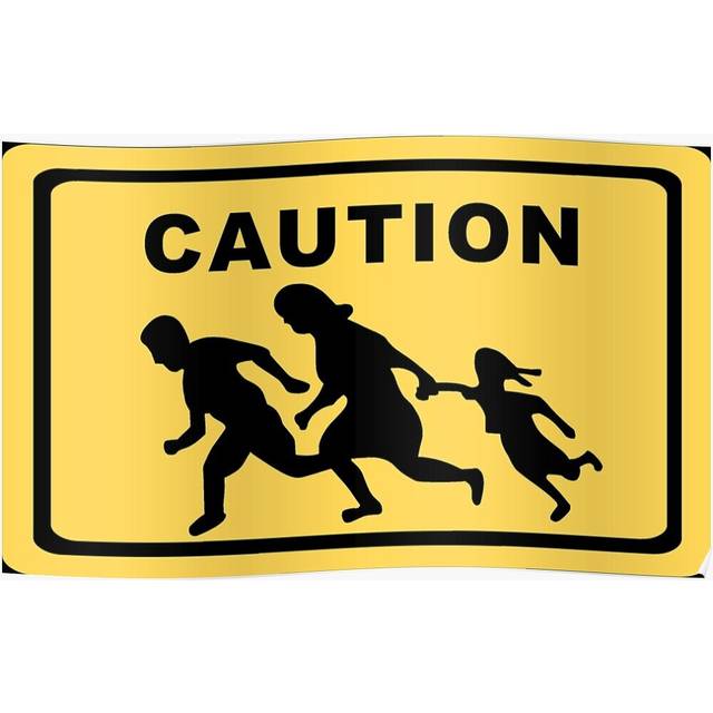 Posters Running Family / Running Immigrants Sign 16x20 inch or 20x20 inch Wall Art Soccer Print
