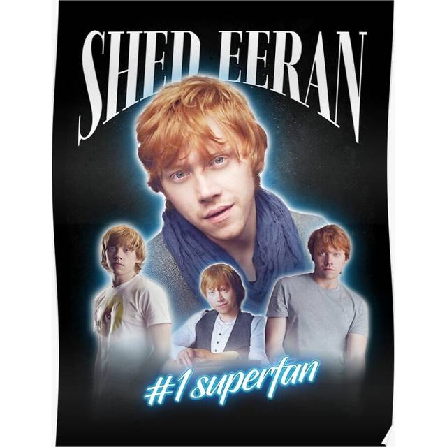 Posters Rupert Grint Shed Eeran Parody Cursed Fan Collage 16x20 inch or 20x20 inch Wall Art Soccer Print