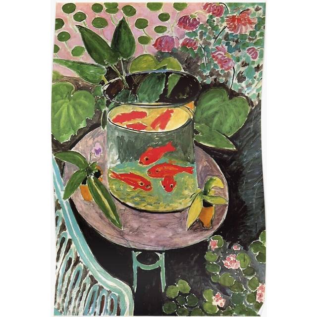 Posters Henri Matisse Goldfish 16x20 inch or 20x20 inch Wall Art Soccer Print