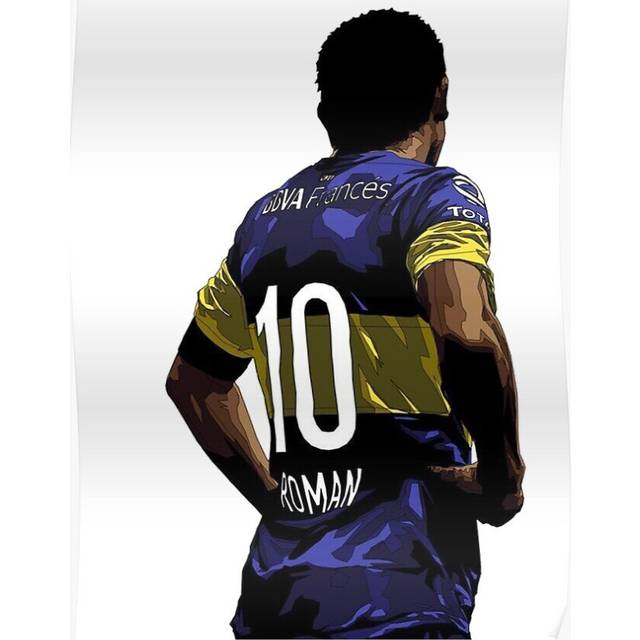 Posters Juan Roman Riquelme 16x20 inch or 20x20 inch Wall Art Soccer Print