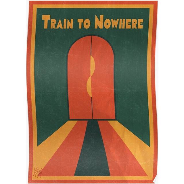 Posters Train to Nowhere 16x20 inch or 20x20 inch Wall Art Soccer Print