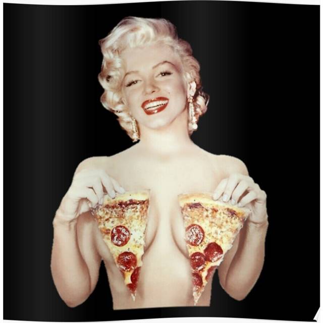 Posters Marilyn Monroe- Pizza 16x20 inch or 20x20 inch Wall Art Soccer Print