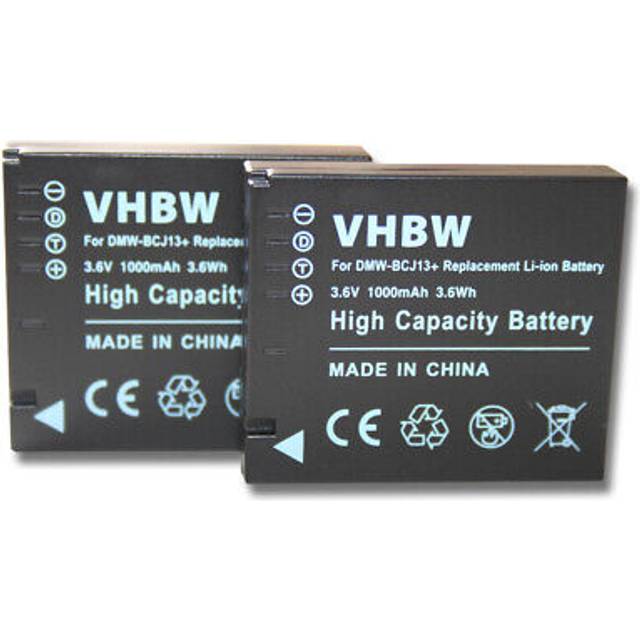 2x battery for leica d-lux 5 6 1000mah