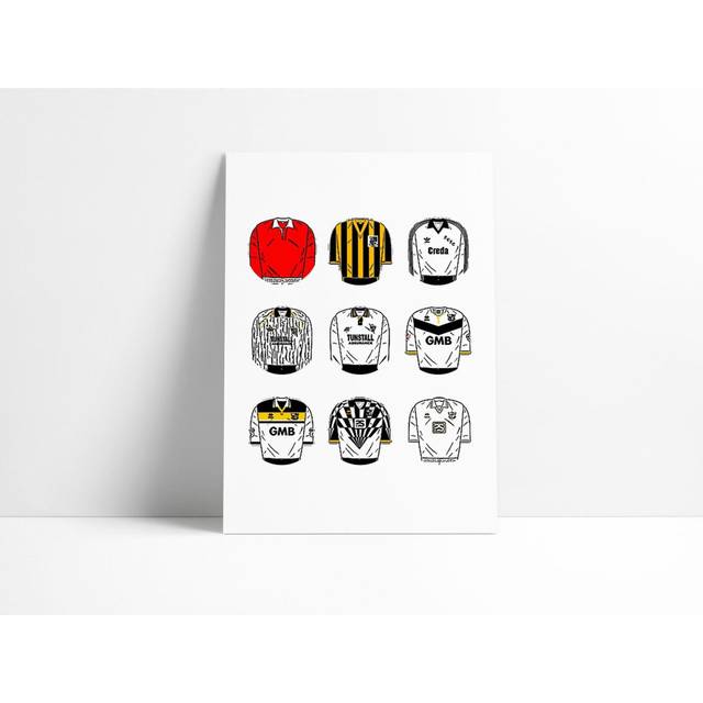 "Poster Port Vale Classic Football Kits Print Wall Art Picture 16x20"" or 20x20 inch"