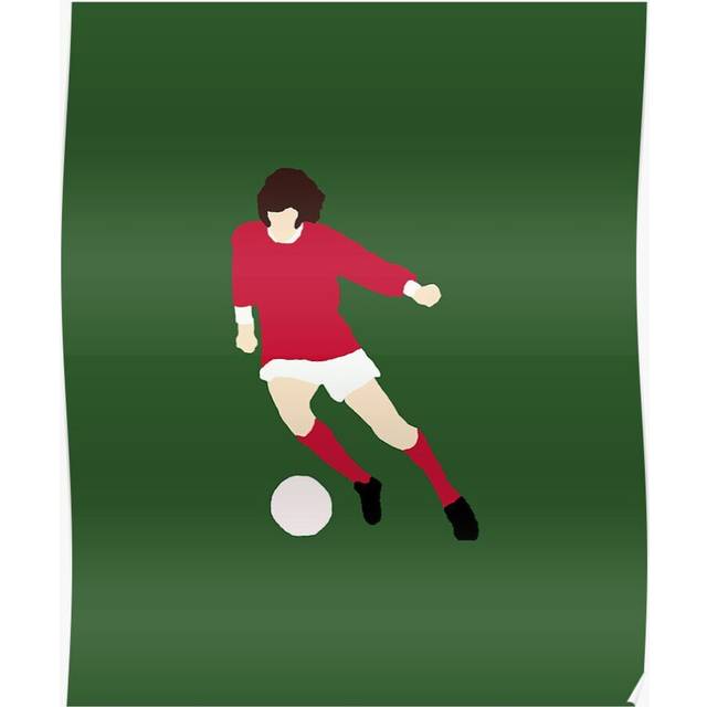 Posters Minimalist George Best design 16x20 inch or 20x20 inch Wall Art Soccer Print