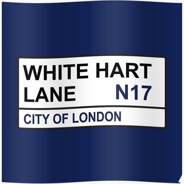 Posters Tottenham Football Team White Hart Lane Street Sign 16x20 inch or 20x20 inch Wall Art Soccer Print