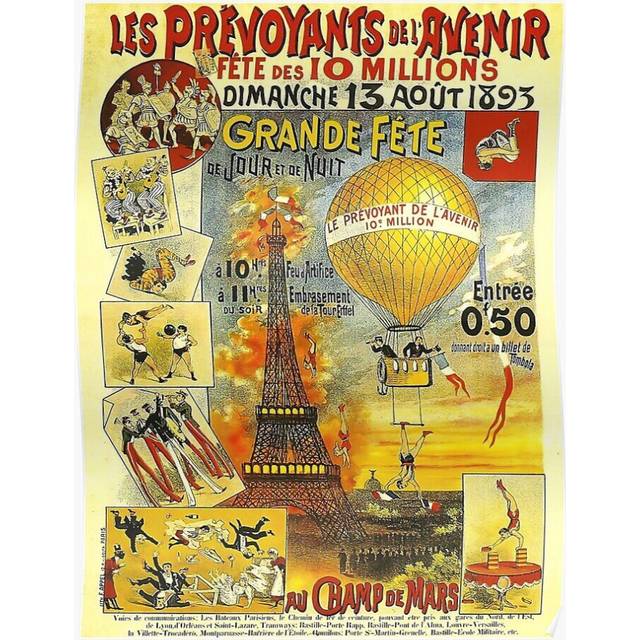 Posters Les Prevoyants De L Avenir vintage french poster eiffel tower france paris 16x20 inch or 20x20 inch Wall Art Soccer Print