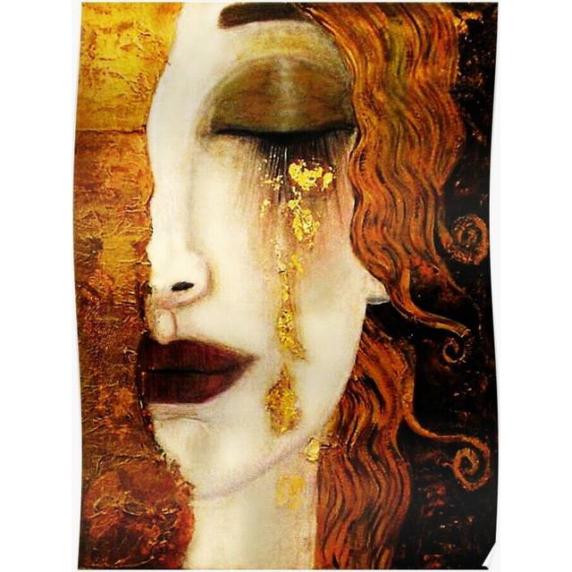 Posters Klimt Golden Tears 16x20 inch or 20x20 inch Wall Art Soccer Print