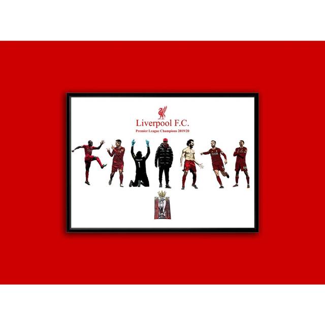 "Poster Liverpool FC Wall Art Print Premier League Champions Liver bird Football 16x20"" or 20x20 inch"