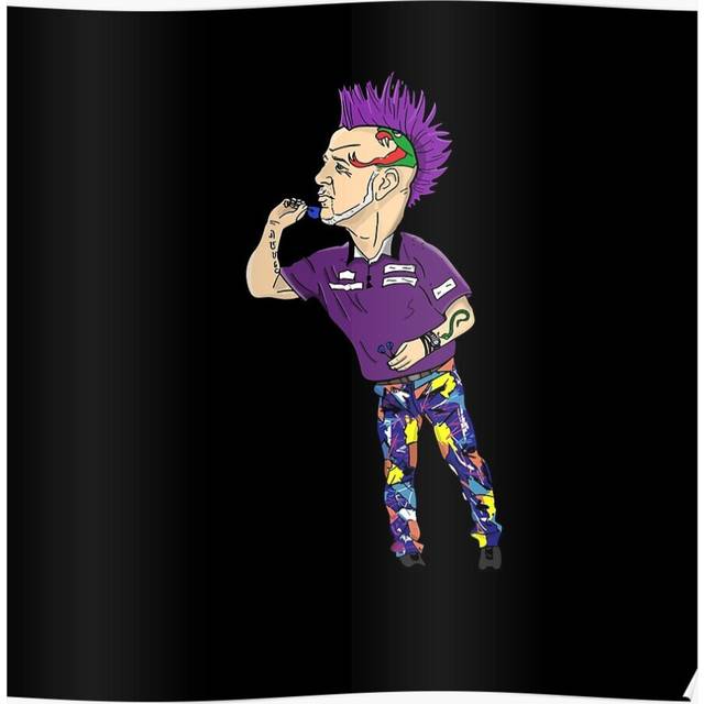 Posters Peter wright cartoon drawing 16x20 inch or 20x20 inch Wall Art Soccer Print