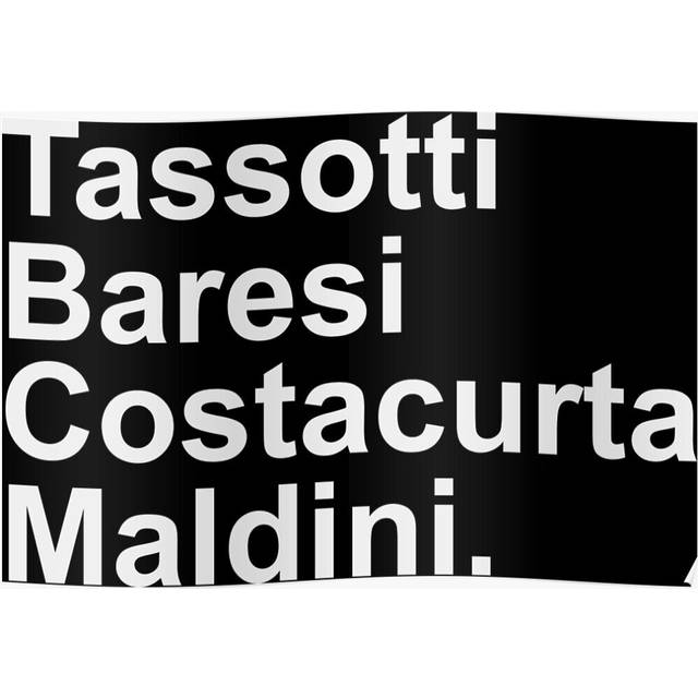 Posters AC Milan Best Defender - Tassotti, Baresi, Costacurta, Maldini 16x20 inch or 20x20 inch Wall Art Soccer Print