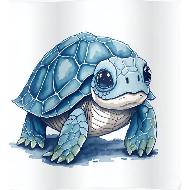 Posters Adorable blue turtle 16x20 inch or 20x20 inch Wall Art Soccer Print
