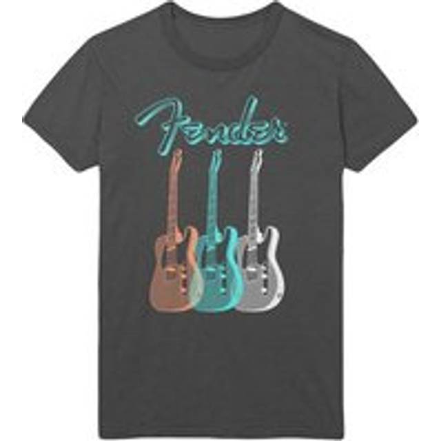 Triple Guitar Cotton T-Shirt - Charcoal - XL