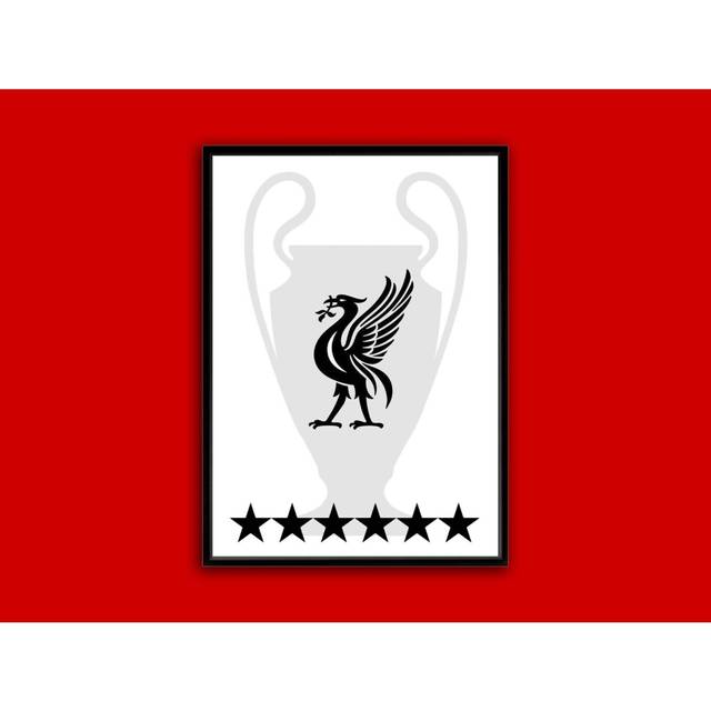 "Poster Liverpool FC Wall Art Print 12x8 Champions League Liver bird Football 16x20"" or 20x20 inch"
