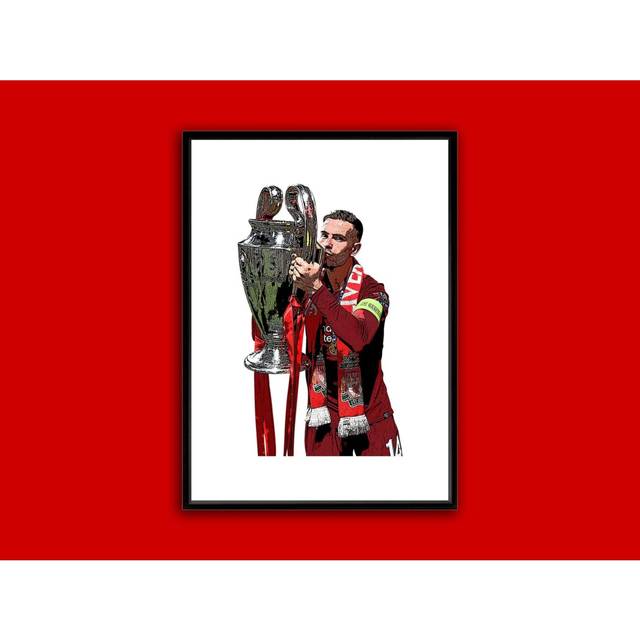 "Poster Liverpool FC Print Jordan Henderson Wall Art 12x8 Football Picture 16x20"" or 20x20 inch"