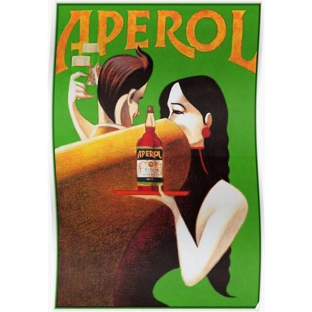 Posters Vintage forest green Aperol aperitif alcoholic beverages advertisement for kitchen, bar, dinning room 16x20 inch or 20x20 inch Wall Art Soccer
