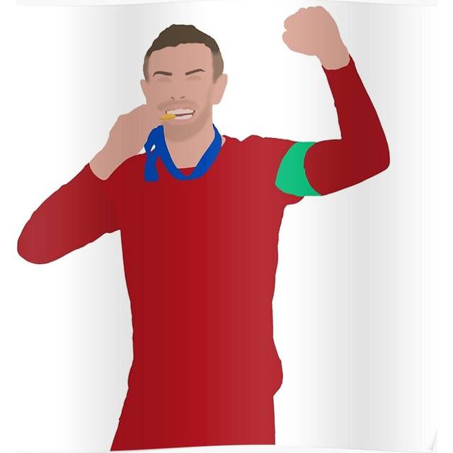 Posters Captain Jordan Henderson Medal Illustration 16x20 inch or 20x20 inch Wall Art Soccer Print