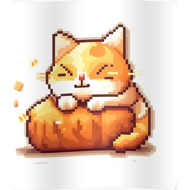 Posters Cute Pixel Bread Cat 16x20 inch or 20x20 inch Wall Art Soccer Print
