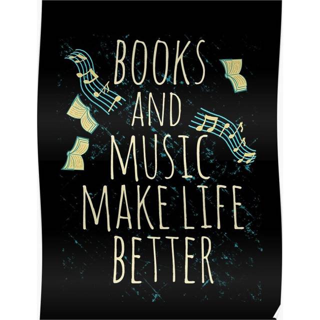 Posters books and music make life better #1 16x20 inch or 20x20 inch Wall Art Soccer Print