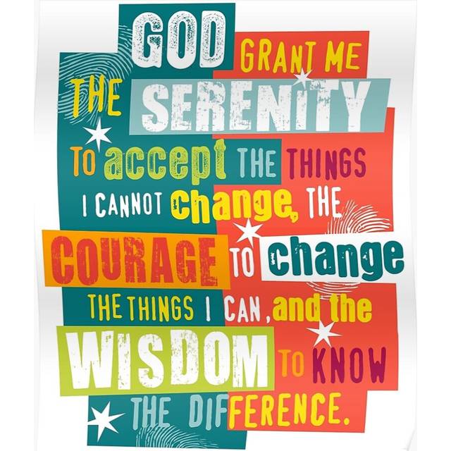 Posters Serenity Prayer Original Graphic design 16x20 inch or 20x20 inch Wall Art Soccer Print