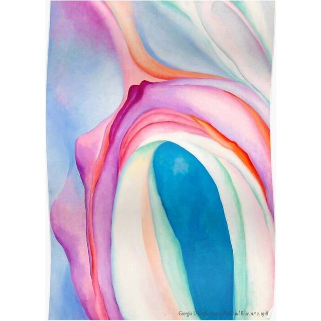 Posters OKeeffe - Music,k and Blue no. 2 16x20 inch or 20x20 inch Wall Art Soccer Print