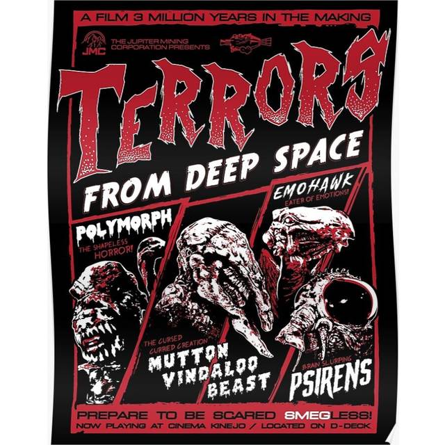 Posters Terrors From Deep Space! 16x20 inch or 20x20 inch Wall Art Soccer Print