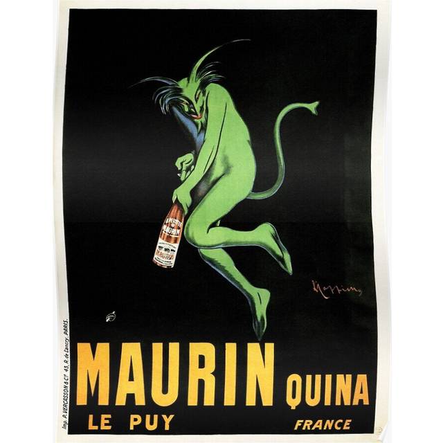 Posters Devil MAURIN QUINA Liquor Absinthe Art Deco France Leonettopiello 16x20 inch or 20x20 inch Wall Art Soccer Print