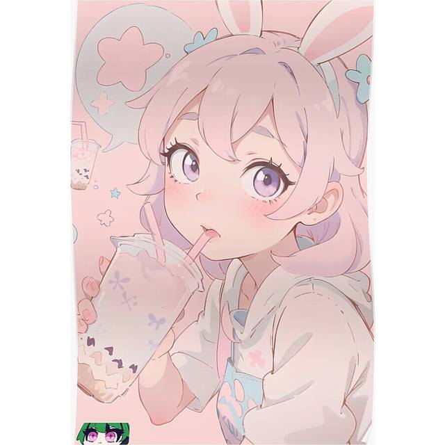 Posters easter bunny girl 16x20 inch or 20x20 inch Wall Art Soccer Print