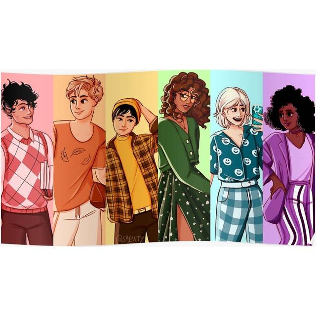 Posters Heartstopper squad but make it rainbow 16x20 inch or 20x20 inch Wall Art Soccer Print